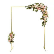 SpringUp 1.5x2M Gold Metal Square Wedding Arch Backdrop Flower Stand for Party Decoration