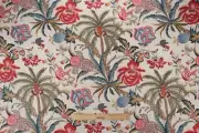 8 DRAPES CURIOSITY an Indienne Jacobean in Jewel Tones Linen Value Priced Set