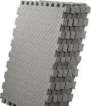 Provecta 6/12/24-Pack Exercise Mats,Puzzle Exercise Floor Mat,EVA Foam Interlocking Tiles Exercise Fitness Equipment Floor Protection Mat 1.2 cm Thick 60 x 60 cm (Grey, 6-Pack)