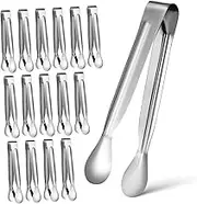 OSALADI 18Pcs Mini Tongs Serving Tongs for Appetizers Sugar Ice Salads Comfortable Grip Durable Kitchen Food Clamps for Home Restaurant Use