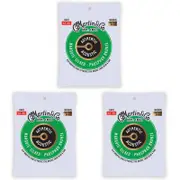3PK Martin Guitar MA540S Authentic Silked Strings 92/8 Phosphor Bronze Light