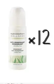 12 items Nutrimetics Wellness Roll-On Anti-Perspirant Deodorant