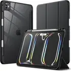 Jetech Case for Ipad Pro 11-Inch M4 (2024) with Pencil Holder, Clear Transparent