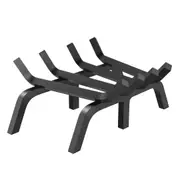Fireplace Log Grate, 18 inch Heavy Duty Fireplace Grate with 6 Support Legs, 3/4’’ Solid Powder-coated Steel Bars, Log Firewood Burning Rack Holder for Indoor and Outdoor