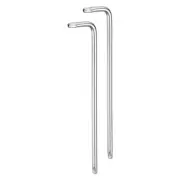 2pcs T20 Long Arm Tamper Proof Torx Wrench Star Keys S2 Steel Chrome Coated
