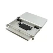 SERVEREDGE 1RU Fibre Sliding Patch Panel with Splice Cassette Splice Protector & Mounting Kit