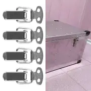 4pcs Stainless Steel Spring Loaded Draw Toggle Latch Catch Clamp Clip Set Silver