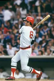 Carl Yastrzemski Boston Red Sox swings and watches the flight of h- Old Photo 2