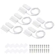 Magnetic Reed Switch, 5 Sets NC Magnetic Contact Switch for Door Window, White