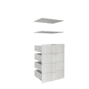 Lugna Mist 4 Drawer 2 Shelf Insert Kit - To Suit 750 x 580mm Cabinet Shell