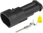 BIZOCA 282104-1 2 Pin AMP Superseal 1.5mm Series Automotive Waterproof Connector Male Cable Connectors Additional Terminal and Seal(282104-1)