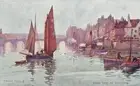Whitby Yorkshire High Tide At Whitby England OLD PHOTO