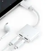2in1 Dual USB C to AUX Headphone Jack Adapter Cable Cord f nubia Z17 miniS Phone