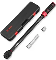 1/2-inch Drive Click Torque Wrench Set, 20-260 Ft-Lb / 27.1-352.3 Nm, 22.04",...