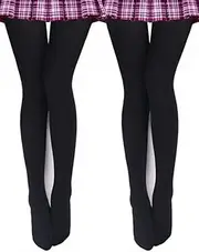 [VERO MONTE] Womens Opaque Fleece Lined Tights - Thermal Winter Tights