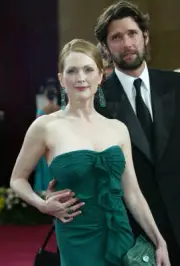 Julianne Moore wearing Yves Saint Laurent with Bart Fruendlich Old Photo