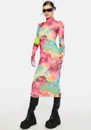 [AFRM] Shailene Mesh Midi Dress