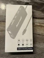 Hiearcool UCN3270 Multiport USB C Hub Adapter Ethernet 4 USB Ports Station New