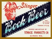 Slinger Bock Beer Label 18" x 24" Metal Sign