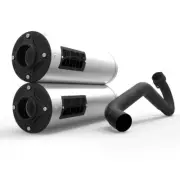 HMF Stainless Titan XL Dual Full System Exhaust Blackout Cap Honda Talon