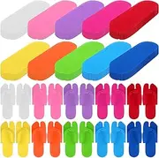 100 Pairs Disposable Pedicure Slippers Bulk 11 Inches EVA Disposable Flip Flops Foot Nail Salon Slippers Spa Night Shoes for Guests Travel Hotels Home Campground Shower Sandals for Women Men