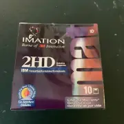 Imation 3.5" Floppy Disk Diskettes 10 Disk Pack IBM Formatted 1.44MB 2HD