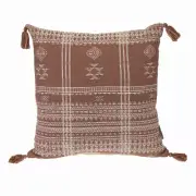 Parkland Collection Transitional Tribal Square 18" x 18" Pillow Brown 18" x 18"