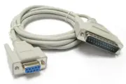 Serial Modem Cable, DB-9 Female to DB-25 Male, 6ft DATMODEM06