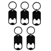 5 PACK Stainless Steel Flat Bottle Opener with Keychain-Bar Key- Bottle7748