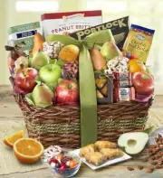 With Remembrance Kosher Fruit & Sweets Basket-Premium Quality Gourmet Present