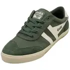 Gola Badminton Mens Casual Trainers in Green Off White