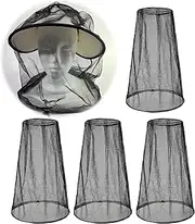 Mosquito Head Net Mesh Set, 4 PCS, Lightweight and Breathable, Adjustable Fit