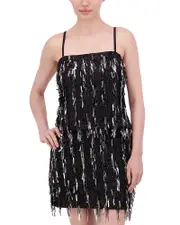Bcbgmaxazria Sequin Fringe Cami Top