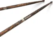 ProMark Drum Sticks - Larnell Lewis Signature FireGrain 5AB Drumstick - Drum Sticks Set - Large Round Wood Tip - Hickory with Lacquer Finish - 1 Pair