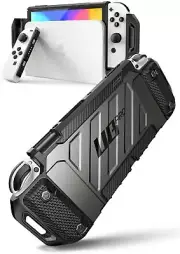For Nintendo Switch OLED 2021, SUPCASE Rugged Case Dockable Shell TPU Grip Cover
