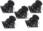 Roczential 5 Pack Dual Axis Button JoystickGame Joystick,PS2 Game Joystick Control Stick Sensor,XY Dual-axis Joystick Breakout Module,with Arduino Compatible