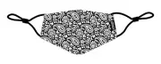 HEADSKINZ - REUSABLE COTTON FACE MASK with PM2.5 CARBON FILTER - RETRO BLACK