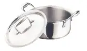 Vinod Platinum Triply Stainless Steel Saucepot / Biryani Pot With Lid 3 Liter