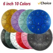 6 Inch Steel Tongue Drum 11 Notes Handpan Drum with Drum Mallet Finger