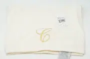 Avanti Monogram Initial Script Cotton 11" x 18" Fingertip Towel - Ivory / Gold