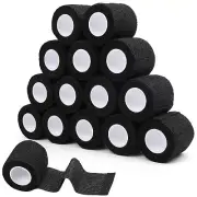 14-Rolls Black Medical Self Adhesive Bandage Wrap 2 Inch x 5 Yards, Vet Tape Lot