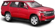 Die-cast Simulation 1:24 Scale 2021 for Chevrolet Tahoe Die-cast Alloy Car Model Mini Vehicle Replica Exquisite Collection Presents Miniature Vehicle(Red)