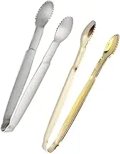 Gatuida Stainless Steel Sugar Tongs Ice Tongs Set for Serving Tea Party Kitchen