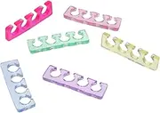 FOMIYES Silicone Nail Art Toe Separator 6 Pcs Toe Stretcher Fingernail Divider for Home Professional Manicure