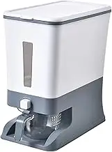 Rice Bucket with Measuring Cup 10kg Easy Refill Dampproof Rice Container with Lid & Visual Window, Multi-Purpose Storage, Cereal Dispenser, Bucket, with Measuring Cup-