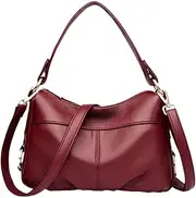 [Dickly] Womens Leather Shoulder Bag Trendy Underarm Bag for Shopping Dating Street