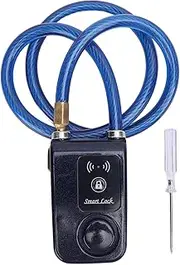 Bluetooth Bike Lock, Keyless Smart Lock with Phone APP Control, IP44 Waterproof, Above 110dB Alarm, Anti Theft Lock for Motorcycle, Bicycle, Scooter, Gate Door (Blue)