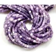 AAA Amethyst Cube Smooth Beads, Purple Amethyst Natural Gemstone Size 4x4mm Cube