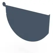 NSW NEW Stratco Smoothline Gutter Stop End Dark Stone