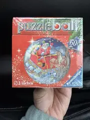 3D Ravensburger Puzzle Ball Christmas Ornament Snow Globe Santa Unopened
